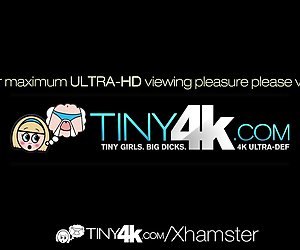 Hd - tiny4k tiener kacy baan stoot groot haan in haar klein poesie